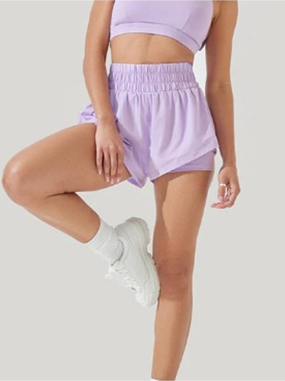 POPFLEX Lavender Athletic Shorts